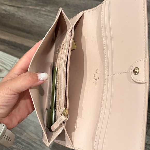 Kate Spade Putnam Drive Cyra Splodge Dot Pink Multi Large Flap Wallet